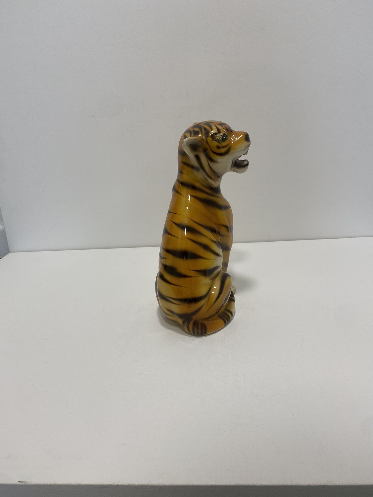 photo buy Ceramic Table Tiger Statue Alcobaca Portugal Hollywood Regency Vintage 1970s