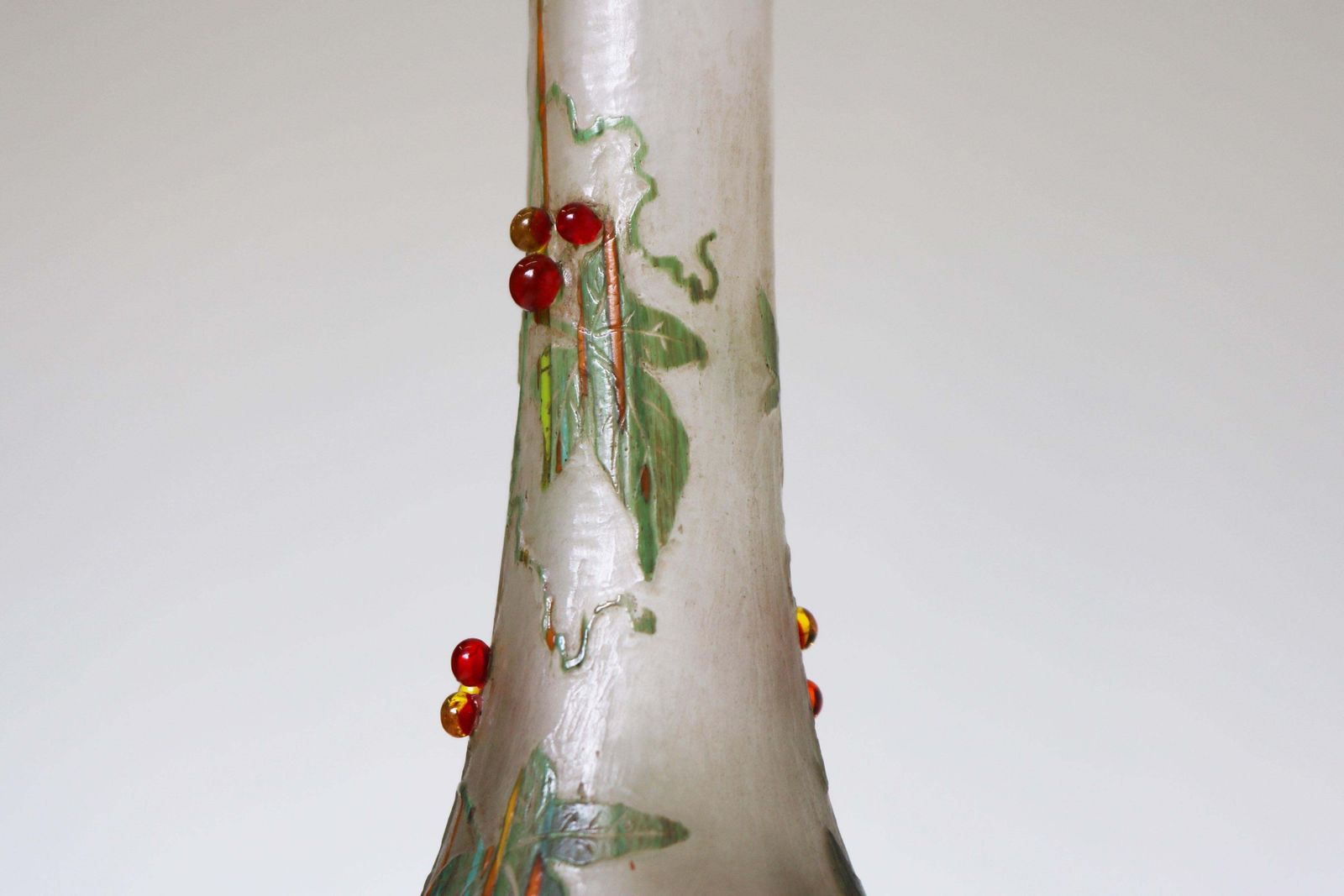 Woonaccessoires Uitzonderlijk Zeldzame 'Spider Vase' Van Daum Nancy, Wielgesneden Glas, 1905, Frankrijk photo