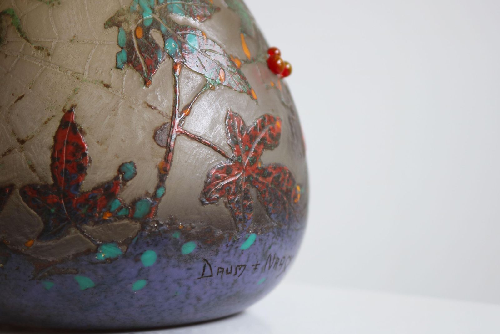 46926.0 Uitzonderlijk Zeldzame 'Spider Vase' Van Daum Nancy, Wielgesneden Glas, 1905, Frankrijk photo