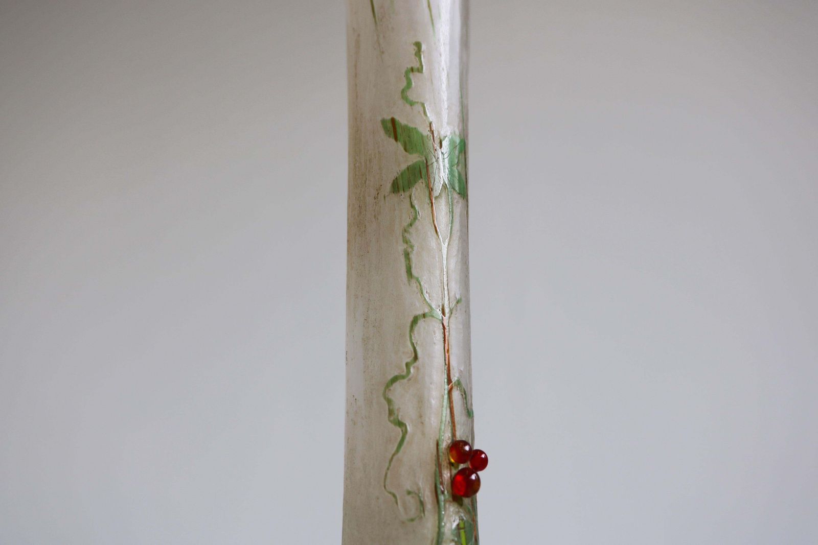 photo vinterior Exquisite Very Rare ''Spider Vase'' By Daum Nancy Wheel Carved Glass 1905 France