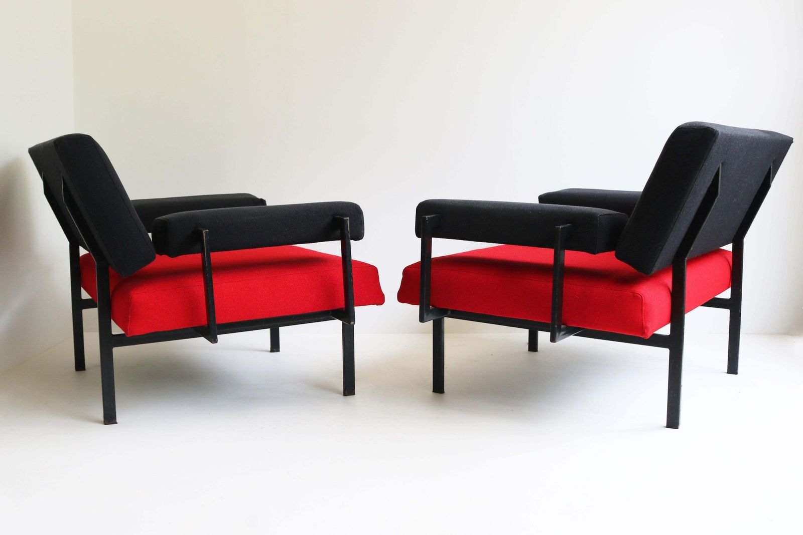 Paar U+N Serie Lounge Chairs Van Cees Braakman Voor Pastoe – Japanse Serie photo Meubels