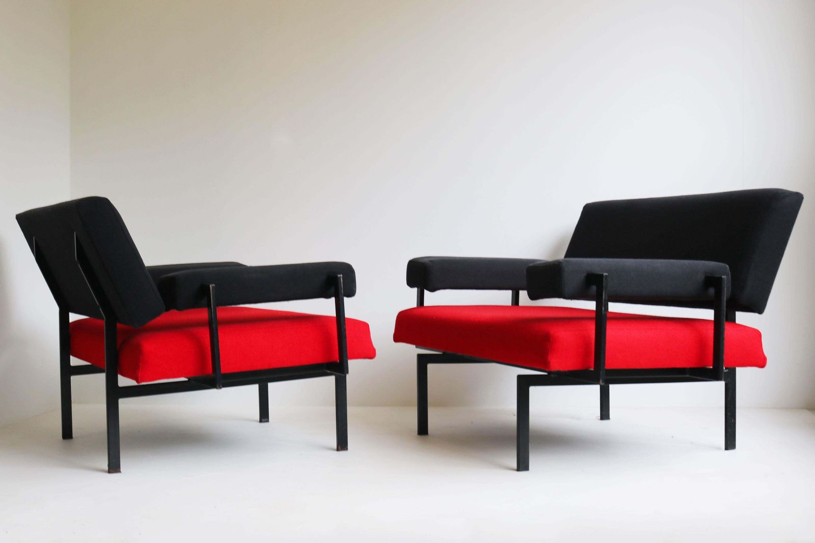 Paar U+N Serie Lounge Chairs Van Cees Braakman Voor Pastoe – Japanse Serie photo vintage