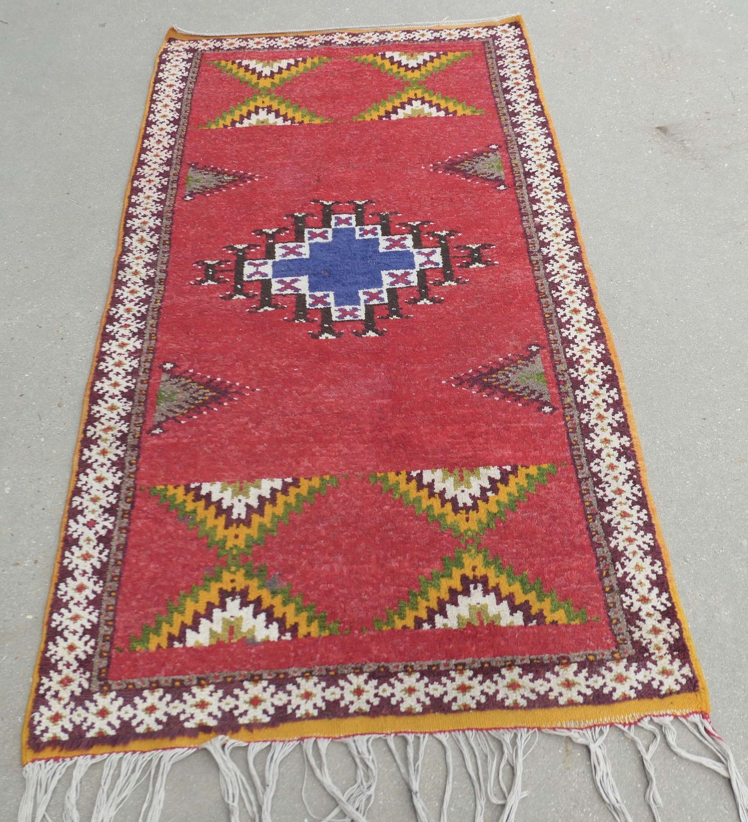 One Of A Kind Vintage Retro Cubist Rug photo 720.0