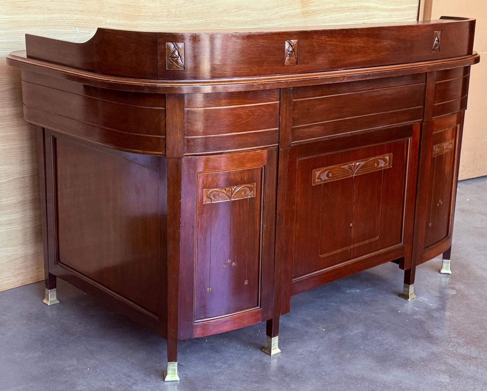 Bureau Art déco à deux faces et deux niveaux photo vintage