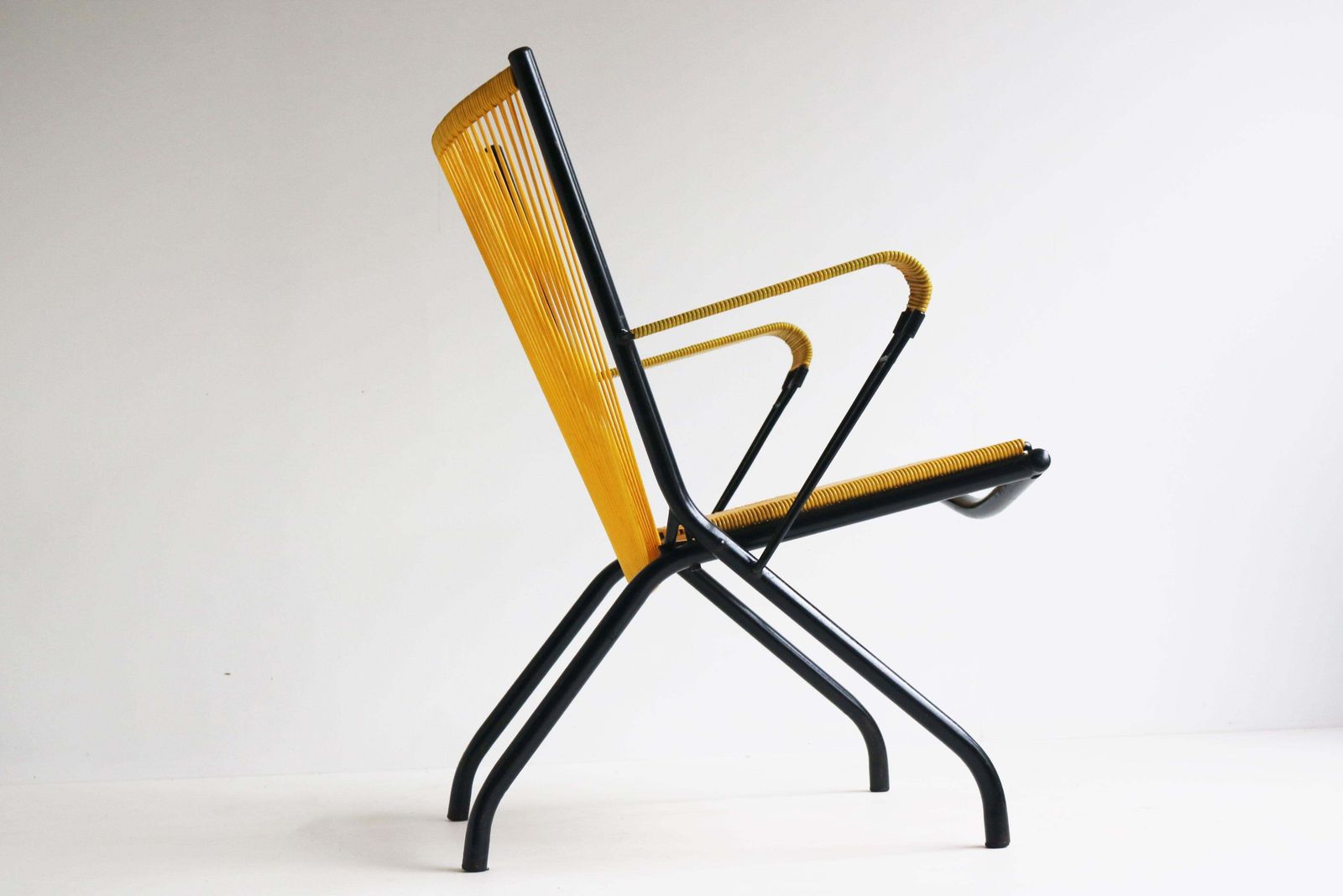 photo for sale Rare Lounge Chair By Andre Monpoix 1950 France Foldable