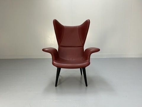 Moroso With Diesel “Longwave” Armchair – In Oxblood “Cat Z” Leather photo furniture