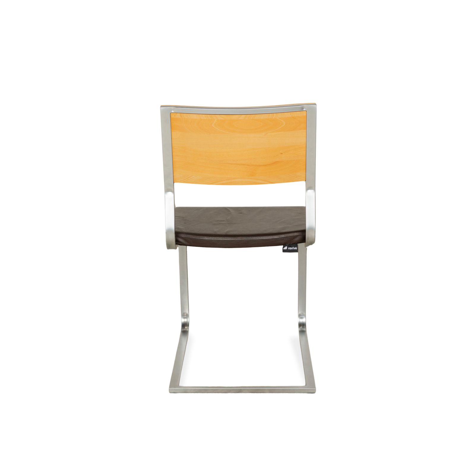 Set Of 6 Wöstmann Leather Chairs, Brown Core Beech, Cantilever photo vinterior