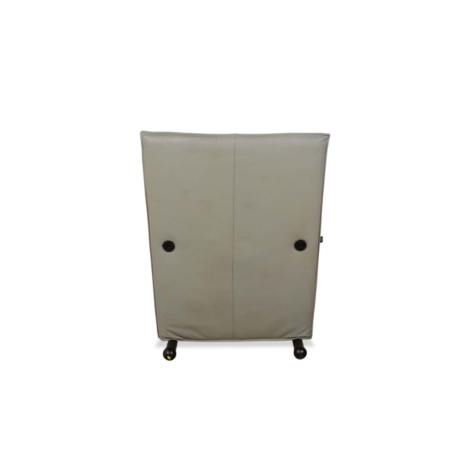 photo furniture Fauteuil Arflex T Line en cuir gris et noir