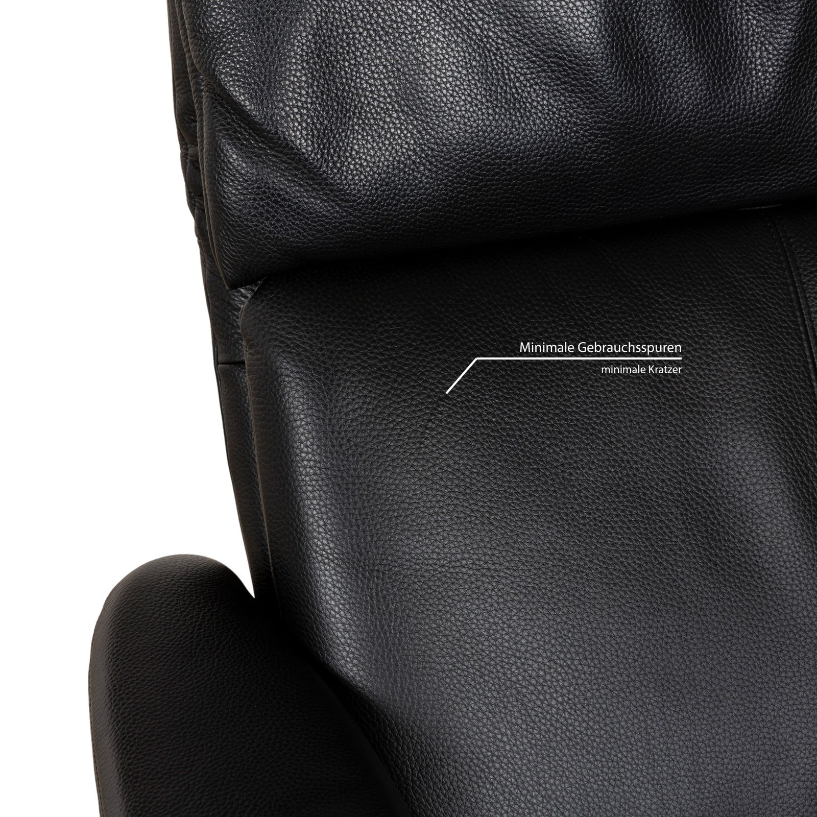 photo furniture Fauteuil Erpo Chalet en cuir noir
