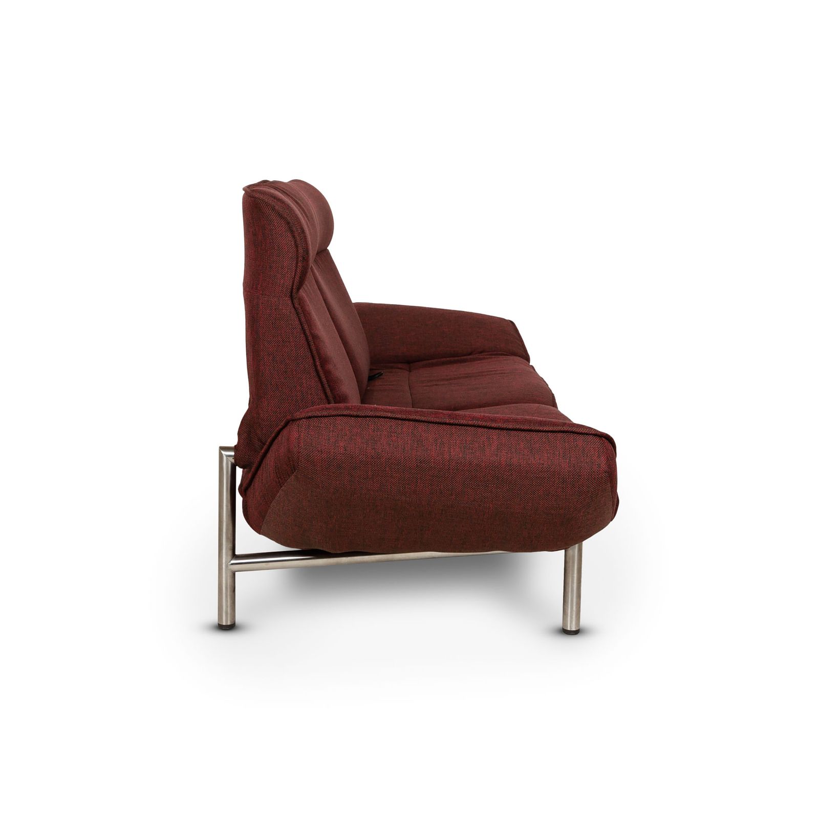 photo for sale Canapé De Sede DS 450 en tissu rouge, 2 places, fonction relaxation, revêtement neuf