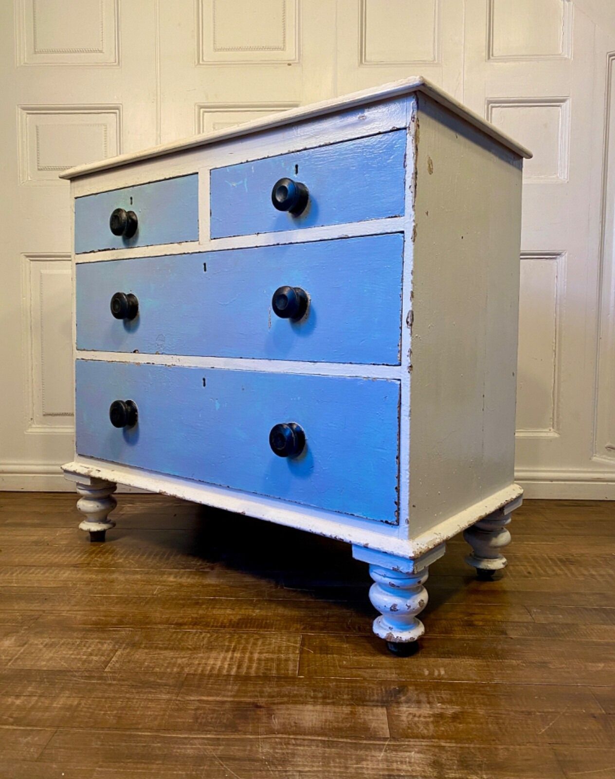 Antique Victorian English Original Paint Pine Chest Of Drawers. photo furniture