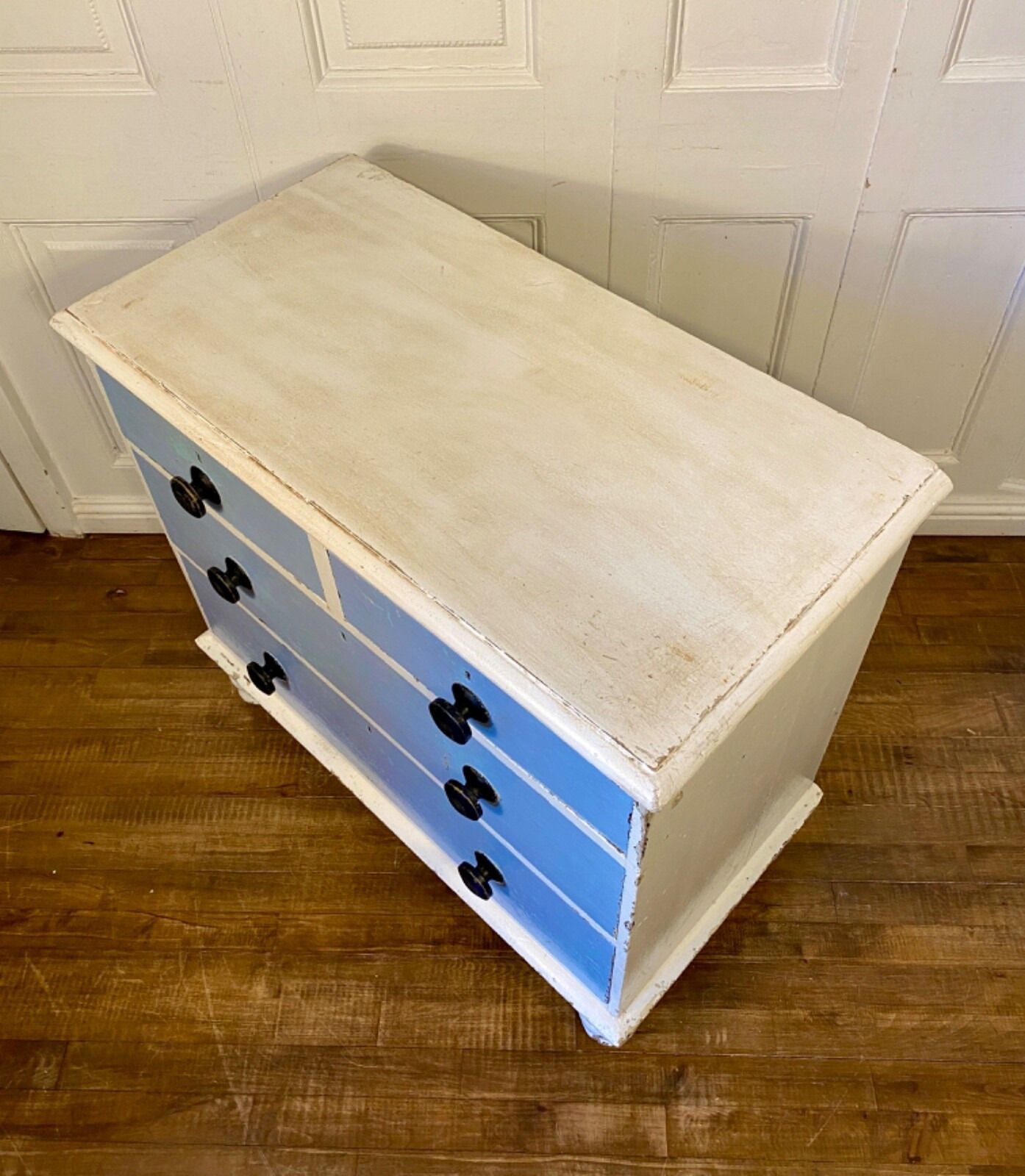 photo furniture Antique Victorian English Original Paint Pine Chest Of Drawers.