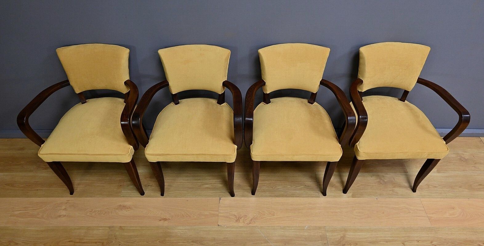 Set Of 4 Bridge Armchairs, Art Deco, J.Leleu Style – 1940 photo 4350.0