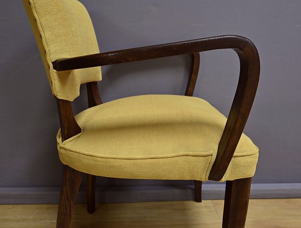 photo vinterior Set Of 4 Bridge Armchairs, Art Deco, J.Leleu Style – 1940