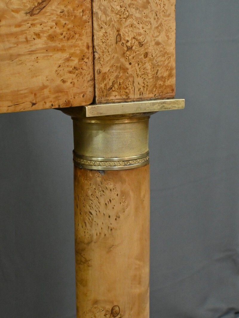 photo for sale Dressing Table In Elm Burl Veneer, Empire Period – Early 19th Century