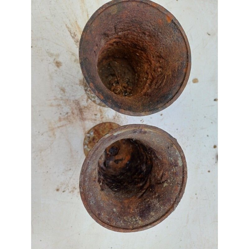 Pair Of Cast Iron Vases 1900 From Charleville Mézières photo furniture