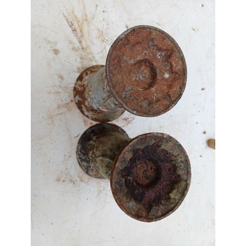Pair Of Cast Iron Vases 1900 From Charleville Mézières photo for sale