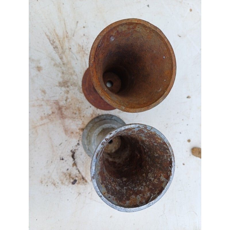 Pair Of Cast Iron Vases 1900 From Charleville Mézières photo vinterior