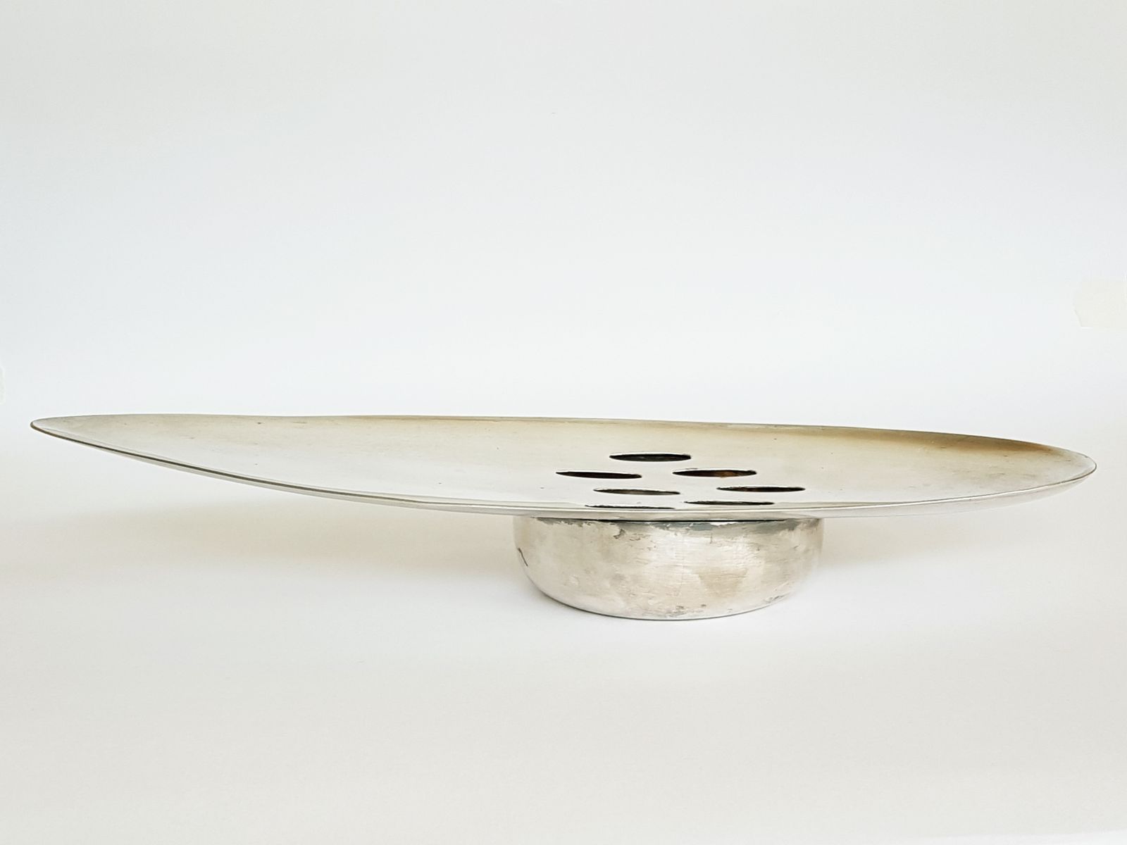 photo for sale Silver Plated Metal Fish Kettle By Lino Sabattini For Christofle, Italy, 1960s