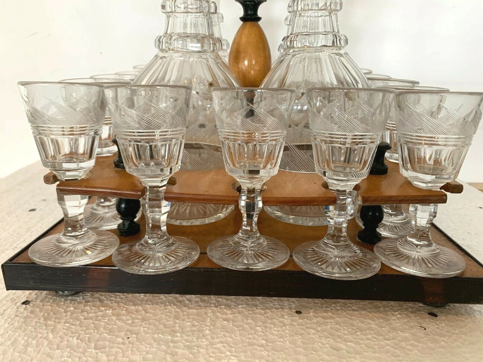 Charles X Style Lemon Wood Veneer Liquor Cellar 19th Century photo for sale