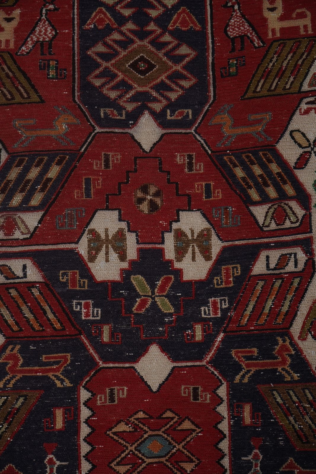 Vintage Animal Pattern Soumac Kilim Rug 4'' X 6'3'' photo buy