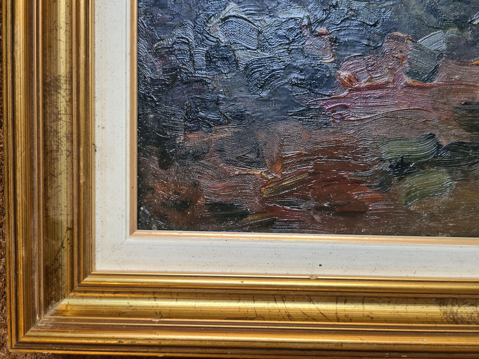 photo furniture Mid Century Expressionist Landscape, Oil On Canvas. The Countryside By Elemer Vagh Weinmann