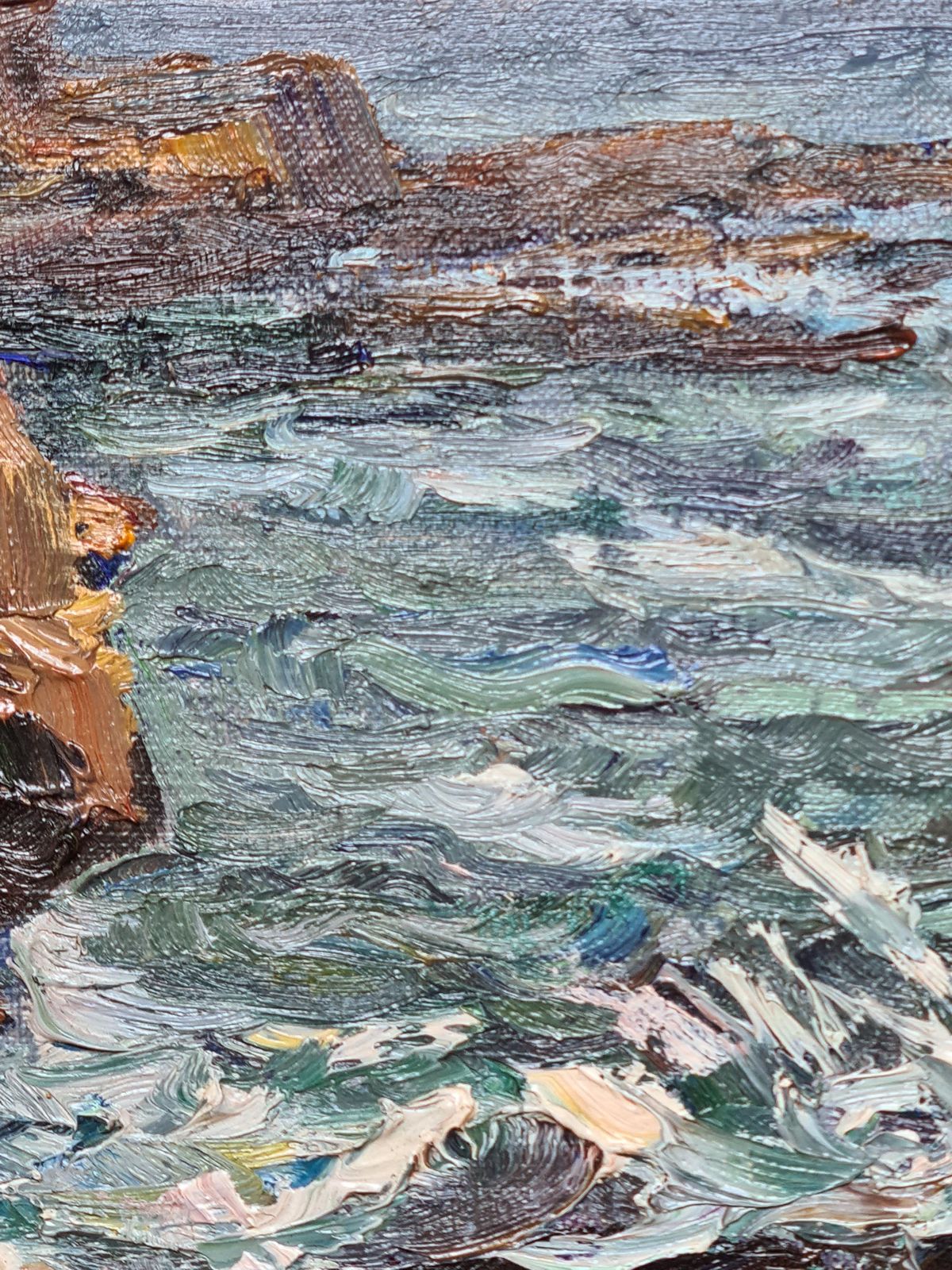 Expressionist Seascape, Bord De La Mer, Cassis, South Of France photo vinterior