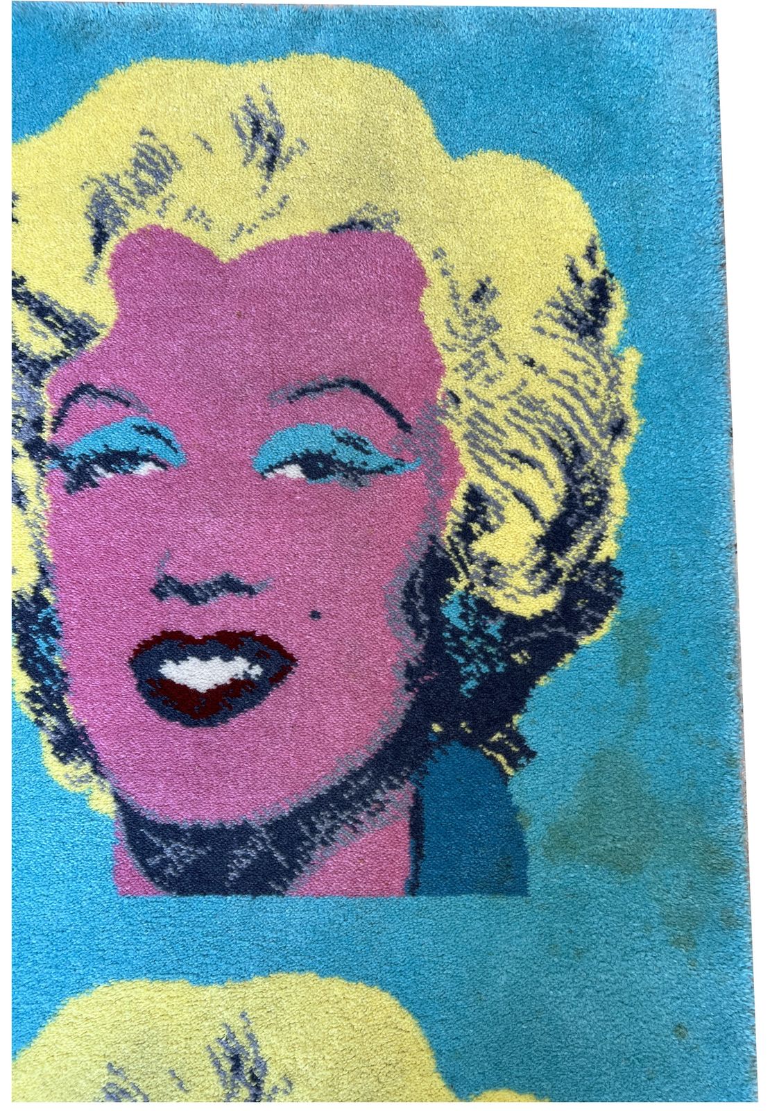 Limited Edition Andy Warhol  Marilyn In Blue Runner Rug By Ege Art Line Axminster photo vintage