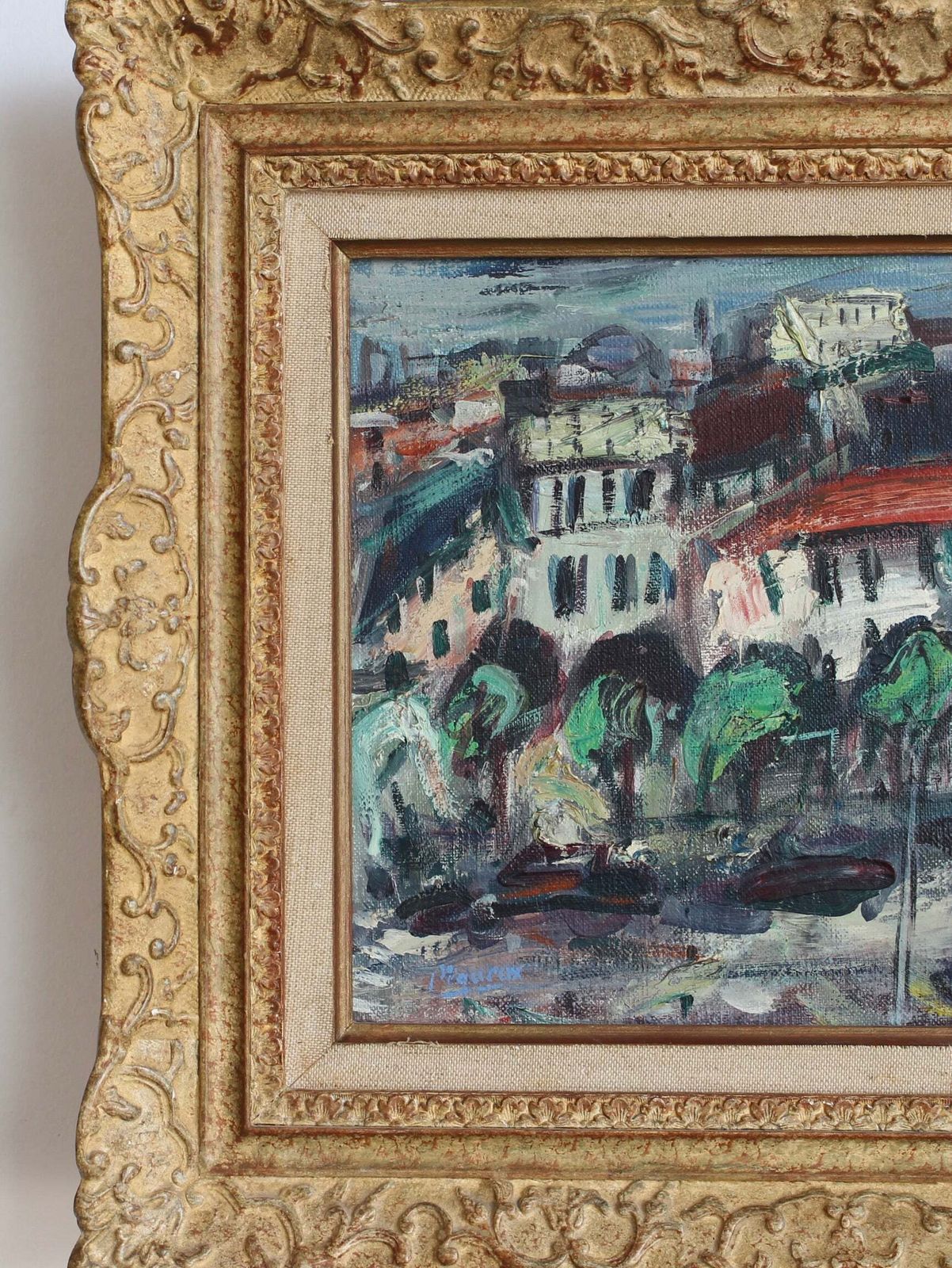 'View Over The City Of Red Roofs' By Guy Le Péqueux (Circa 1960s) photo Art