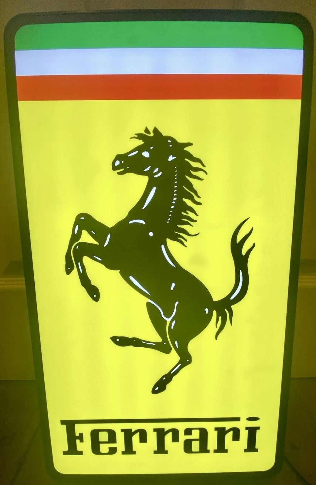photo furniture Ferrari Illuminated Light Up Garage Wall Art Automotive Automobile Sign Dealer Showroom Signage 458 Portofino 488 Roma 296 F1 Formula 1 Scuderia Race