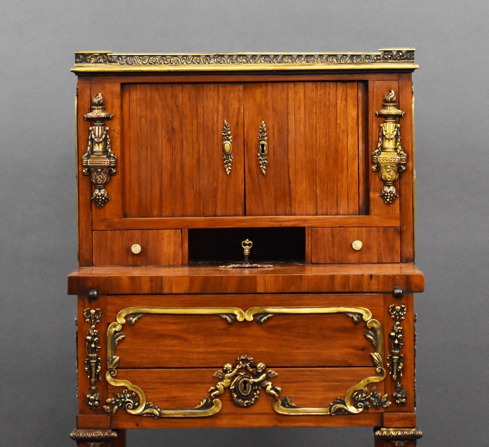 19th Century French Satinwood Bonheur Du Jour With Ormolu Mounts photo buy