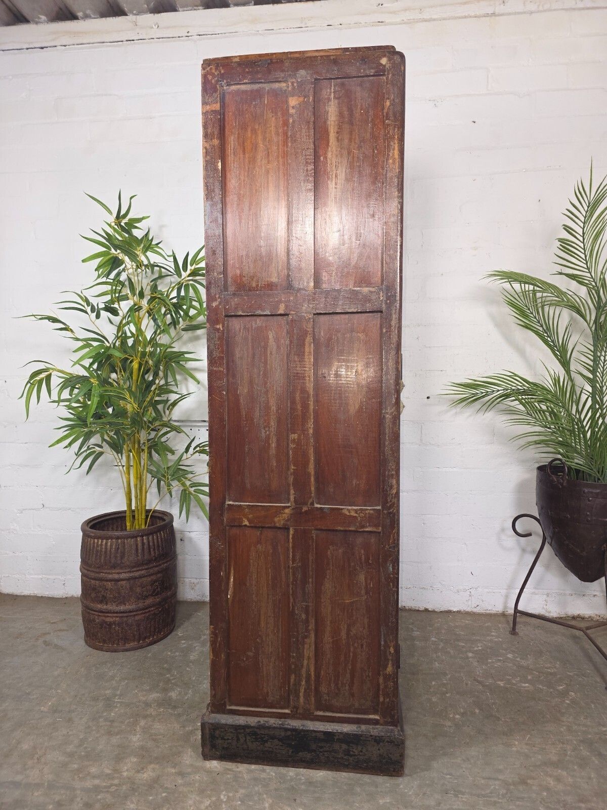 Vintage Indian Glazed Colonial Wooden Kitchen Bathroom Drinks Display Cabinet photo Furniture
