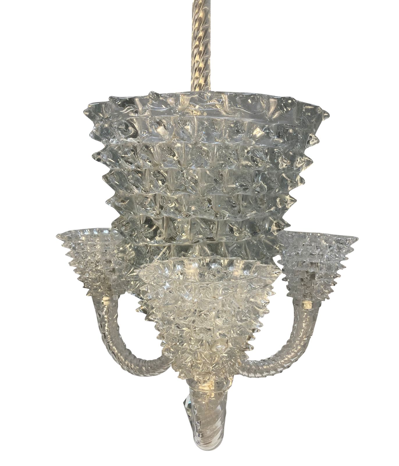 A Fine Mid Century Rostrato Glass Chandelier By Barovier Y Toso photo 4484.0