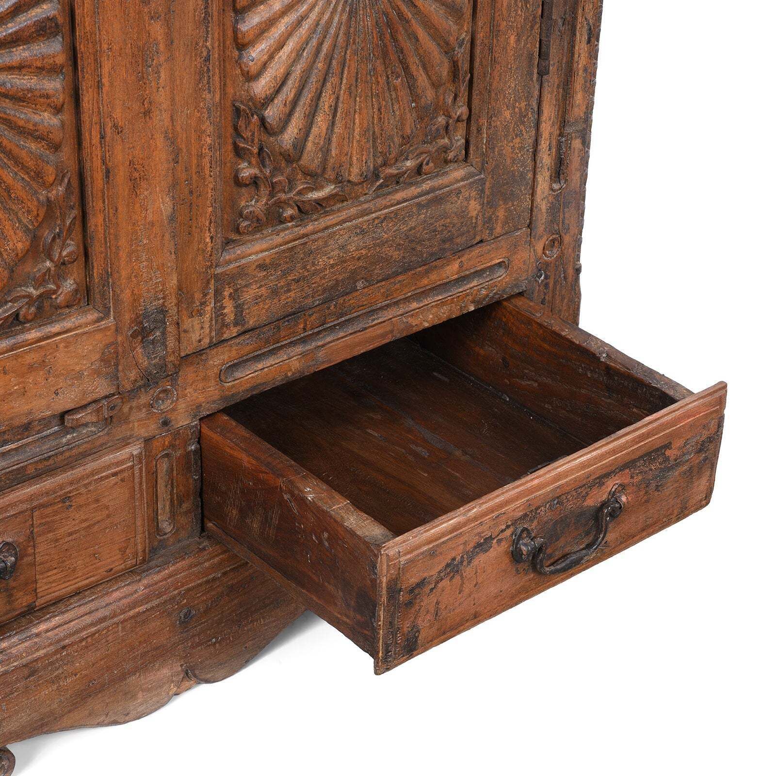 Furniture Antique Indian Almirah Cabinet From Gujarat   19th Century photo