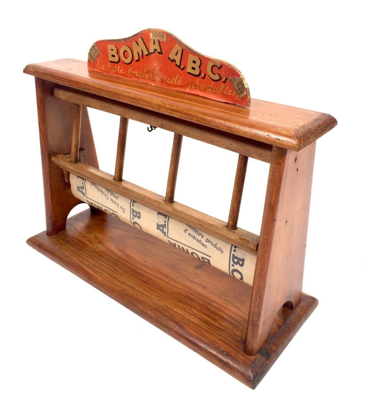 Antique Advertising Haberdashery Shop Counter Paper Roll Dispenser & Cutter photo furniture