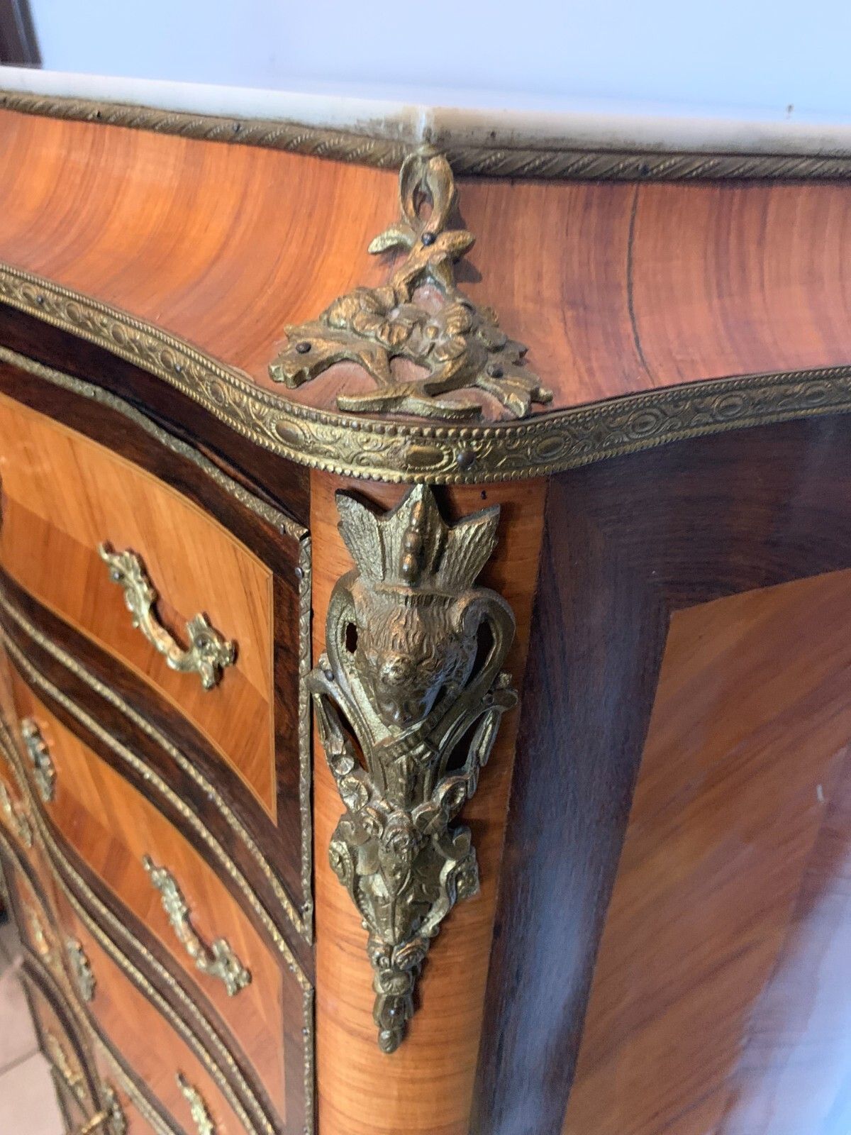Lady Napoleon III Secretary Rosewood And Rosewood Marble Top photo vinterior