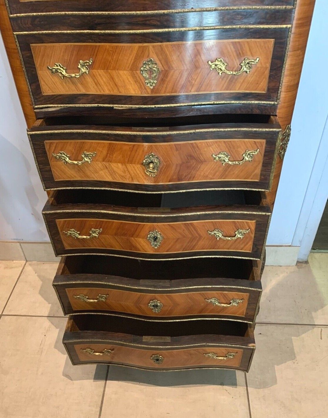 photo for sale Lady Napoleon III Secretary Rosewood And Rosewood Marble Top
