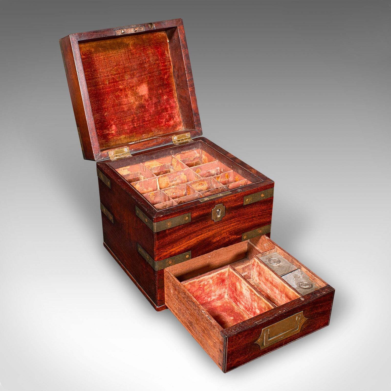 Antique Campaign Apothecary Box, English, Chemist’s Case, Georgian, Circa 1780 photo furniture