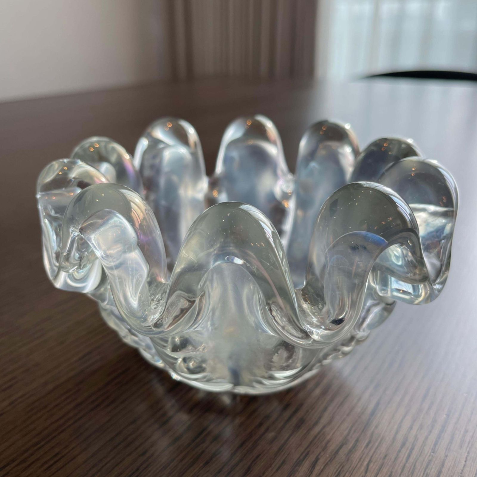 Murano Glass Bowl ‘A Grosse Costolature’ By Ercole Barovier For Barovier & Toso, 1940s photo Home Decor