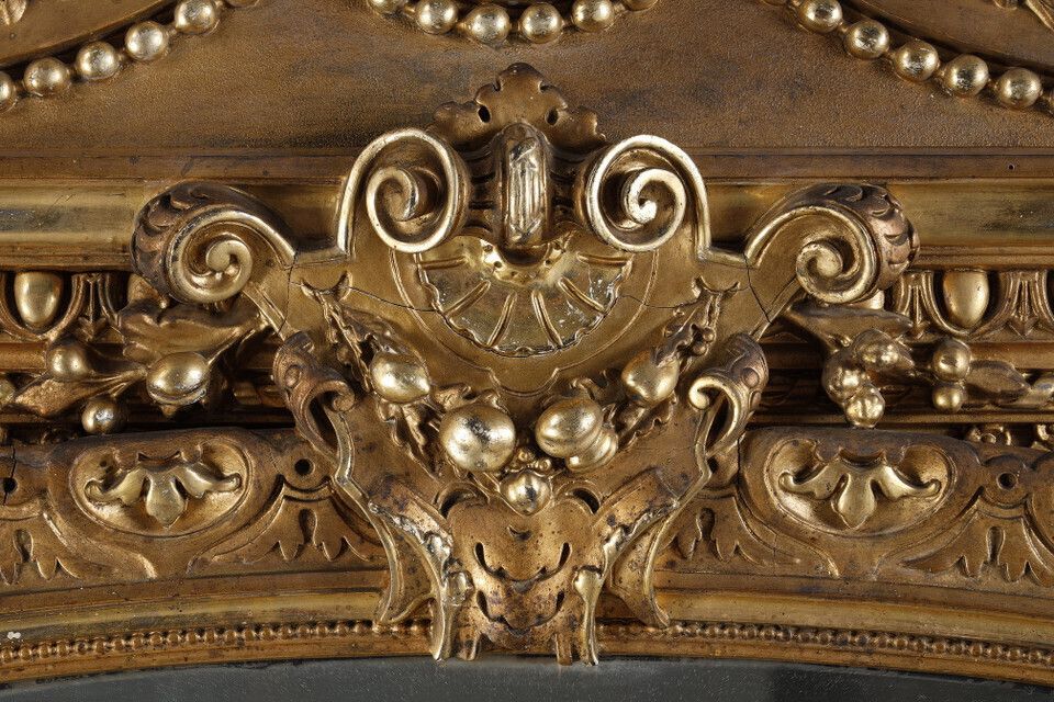 photo for sale Monumental Louis XVI Style Mirror, Work From The Napoleon III Period