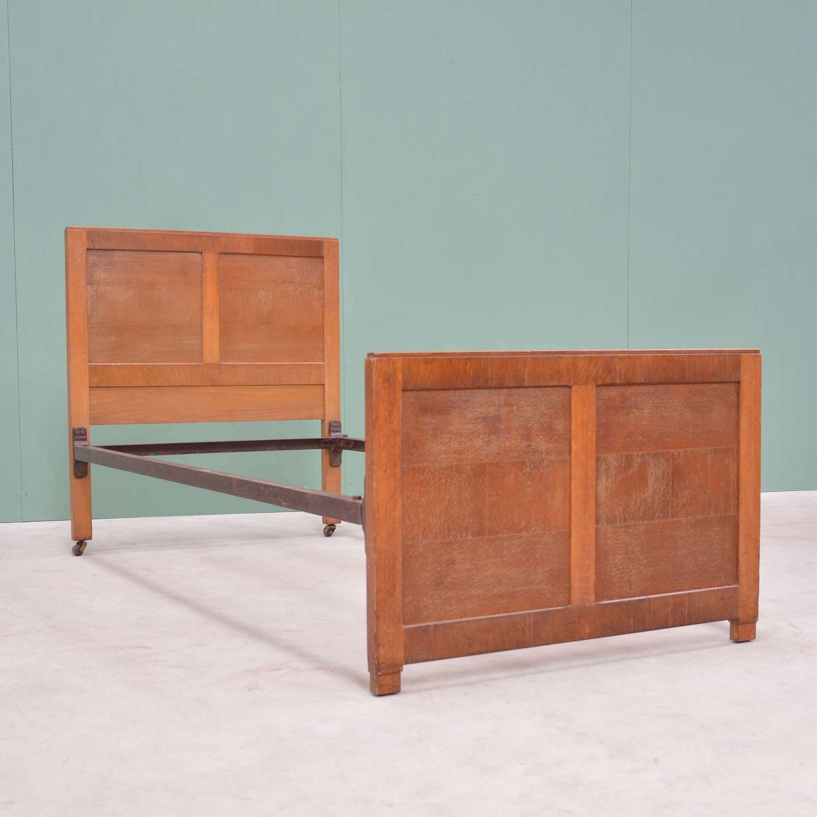Oak Single Bed In The Manner Of Heals