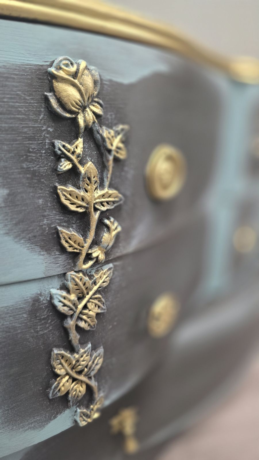 Ornate Chest Of Drawers, Upcycled photo vintage