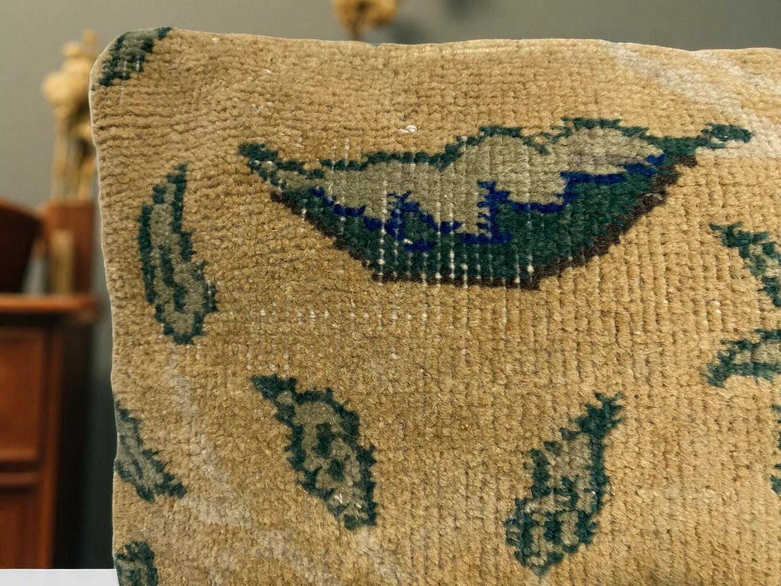 Hand Made Kilim Faced Cushion 18 X 18 Inches, Anatolian Kilim Pillow, Handmade Cushion Cover, Turkish Decor, Home Decor Accent photo 96.0