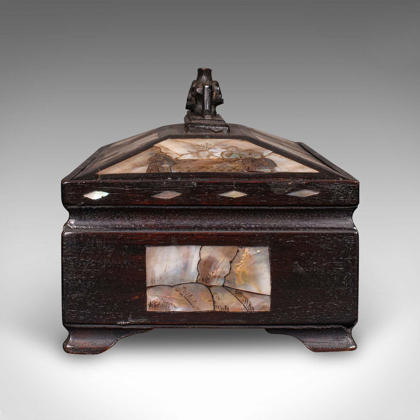 Antique Glove Box, Oriental, Inlaid Decorative Casket, Qing Dynasty, Edwardian photo Home Decor
