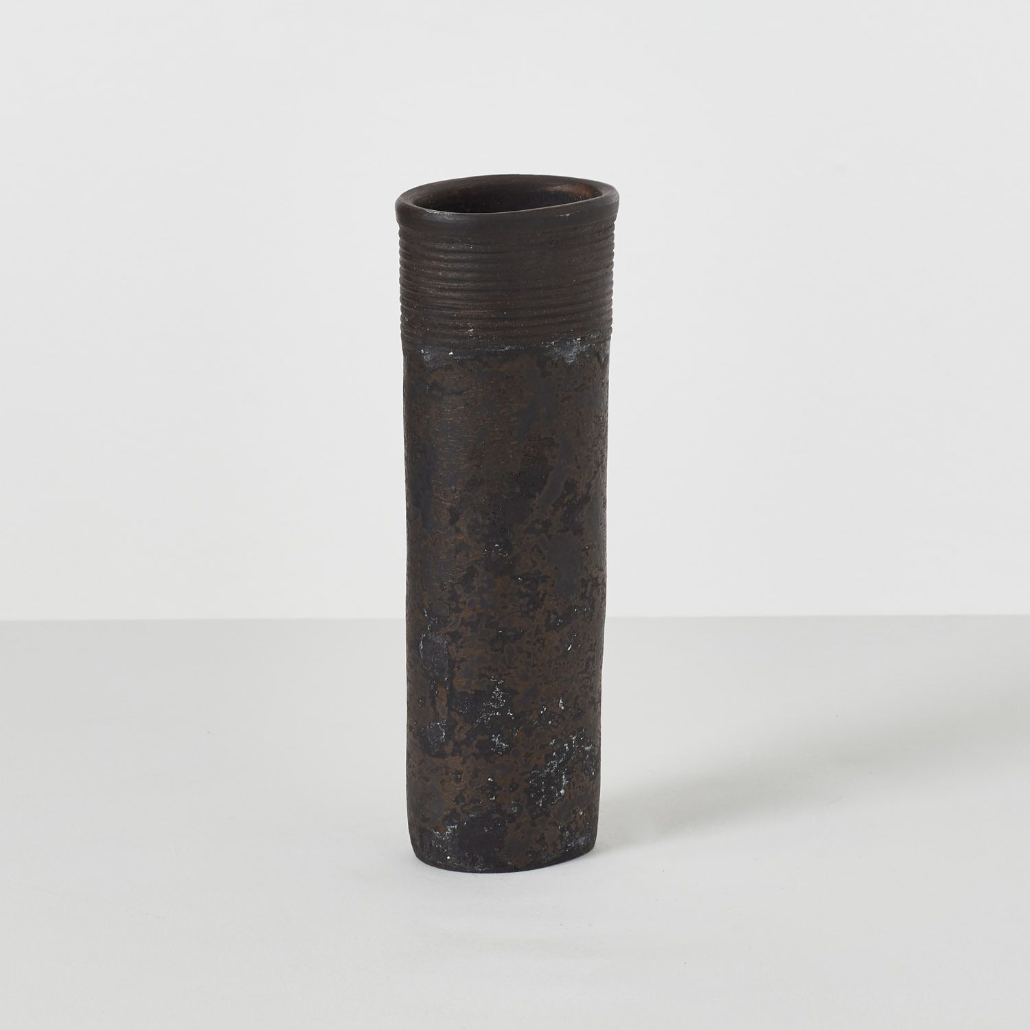 Jason Wason Cylindrical Studio Pottery Vase Uk, 20th Century photo for sale
