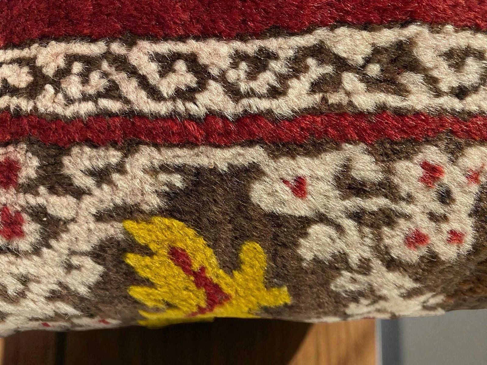 Hand Made Kilim Faced Cushion 12 X 20 Inches, Anatolian Kilim Pillow, Handmade Cushion Cover, Turkish Decor, Home Decor Accent photo vinterior