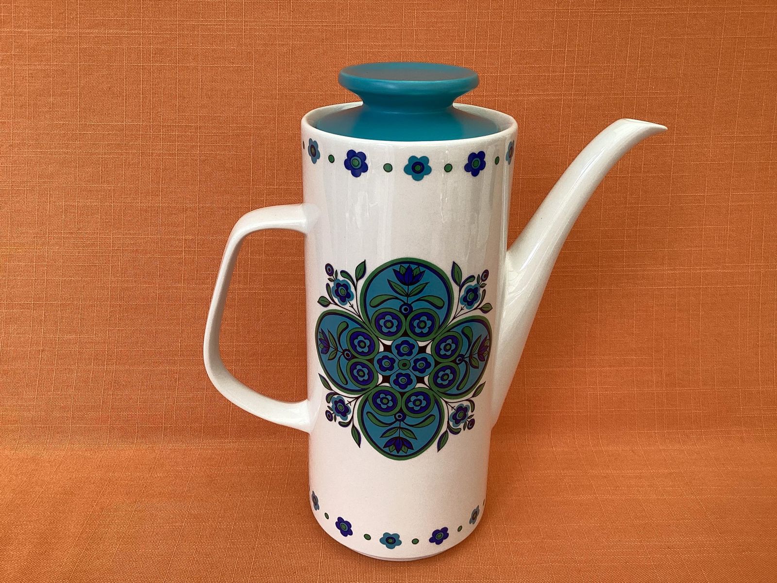 Complete 1960s J&G Meakin Impact Coffee Set: Coffee Pot, 6 Cups And Saucers, Cream Jug, Sugar Bowl, Studio Meakin Impact, Retro Coffee Set photo furniture