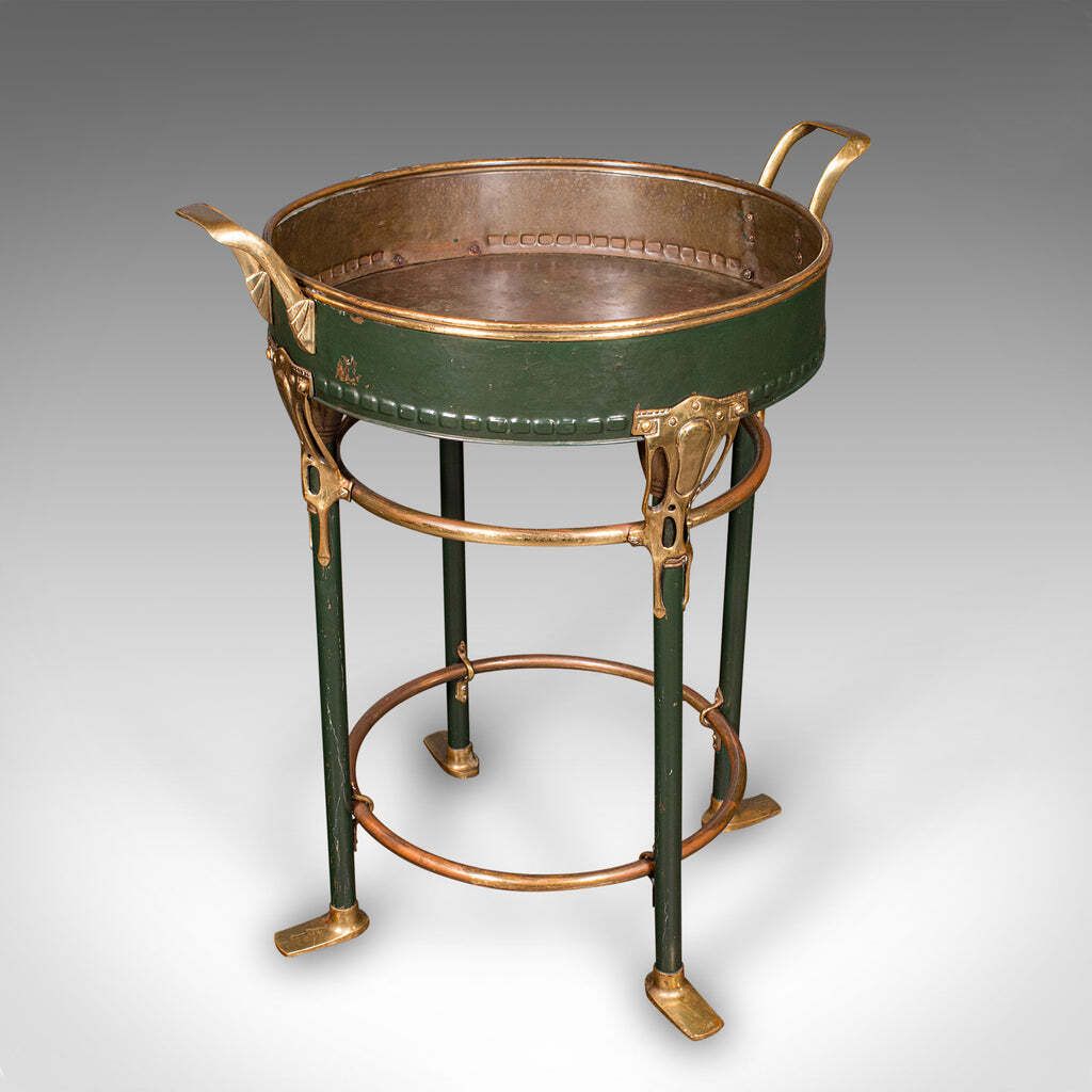 Antique Bottle Cooler, French Brass, Cocktail Party, Jardiniere Stand, Victorian