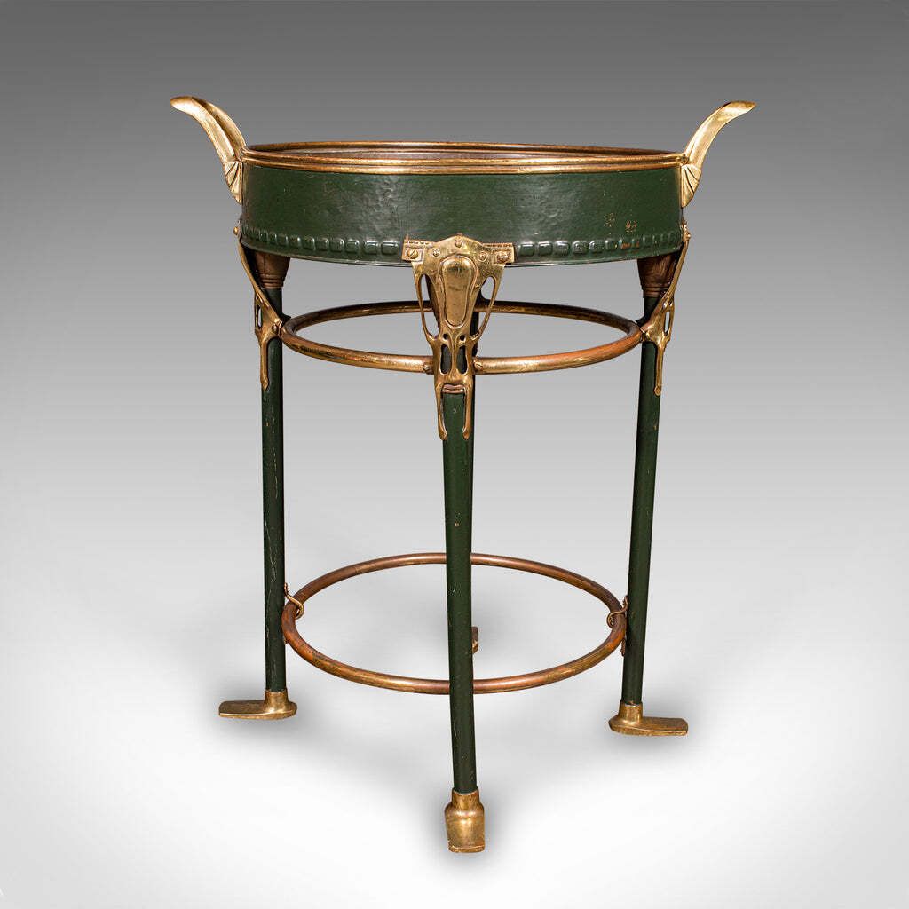 Antique Bottle Cooler, French Brass, Cocktail Party, Jardiniere Stand, Victorian photo furniture