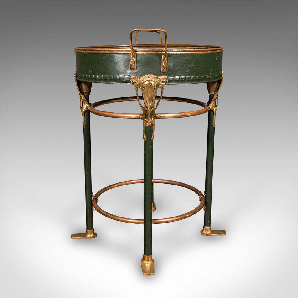 Antique Bottle Cooler, French Brass, Cocktail Party, Jardiniere Stand, Victorian photo 2804.0